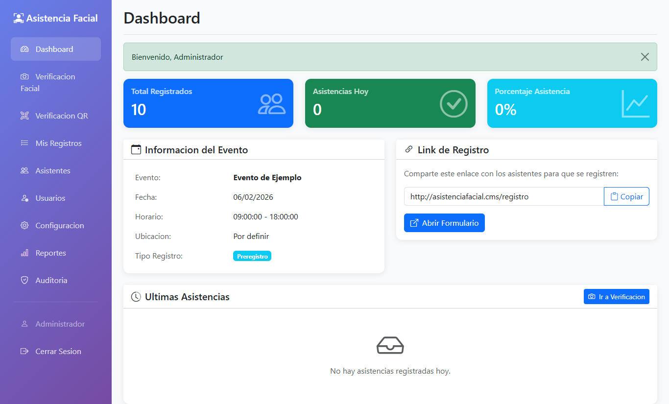 Sistema Asistencia con Lector Facial y QR (2 en 1)
